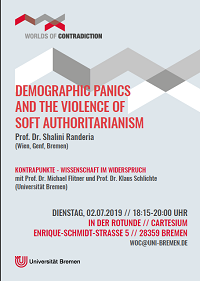 Poster for the lecture and workshop with Shalini Randeria